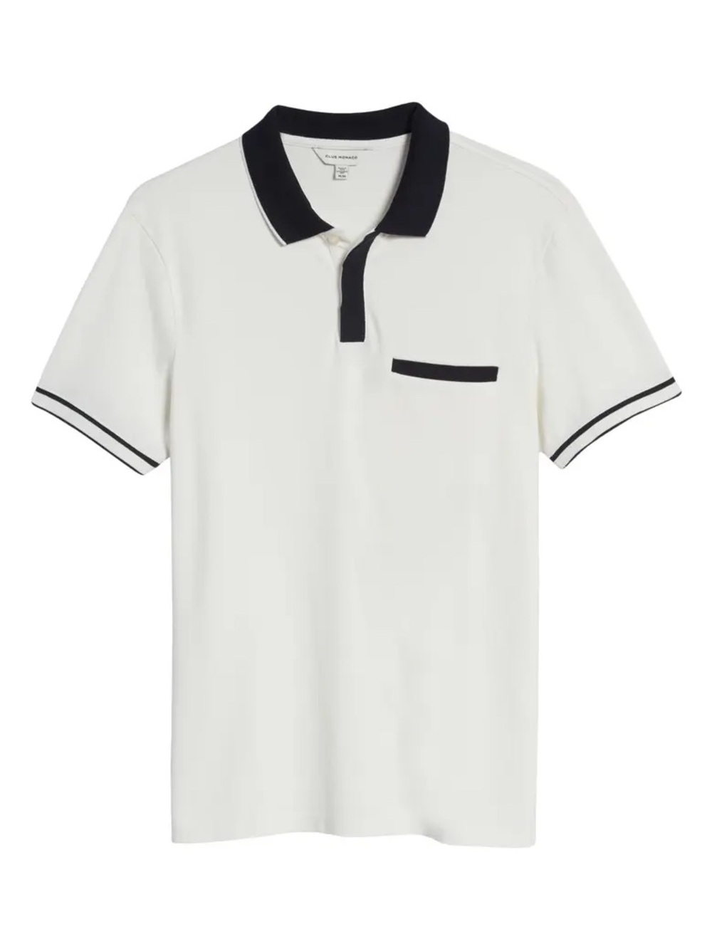 Club Monaco Men’s Welt Pocket Short Sleeve Polo Shirt - Large